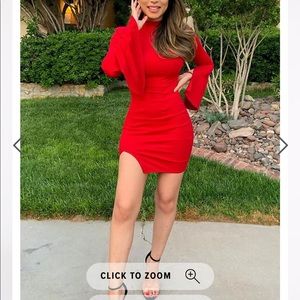 RED FASHION NOVA DRESS